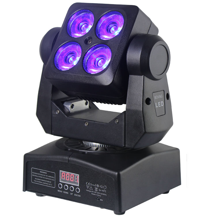 Songlites 4PCS 12W 4 In1 LED Wash Moving Head Light SL-1412 Wash Matrix Moving Head Light image1