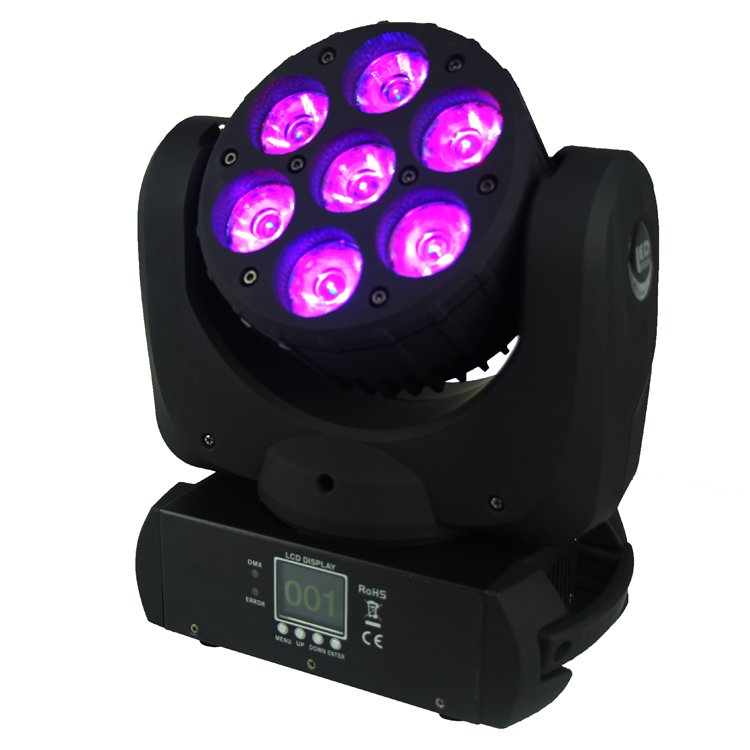 4 In1 Moving Head Light 7PCS 12W Osram Beam LED SL-1012A