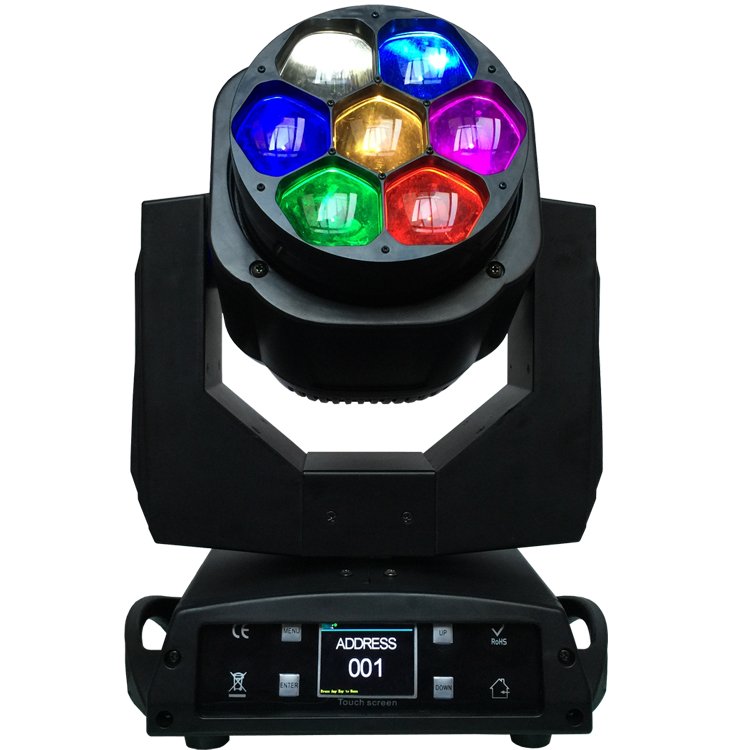 Songlites Bee Eye 7PCS 15W (OSRAM OSTAR) 4in1 RGBW LED Moving Head Light SL-1037 Wash Zoom Moving Head Light image6